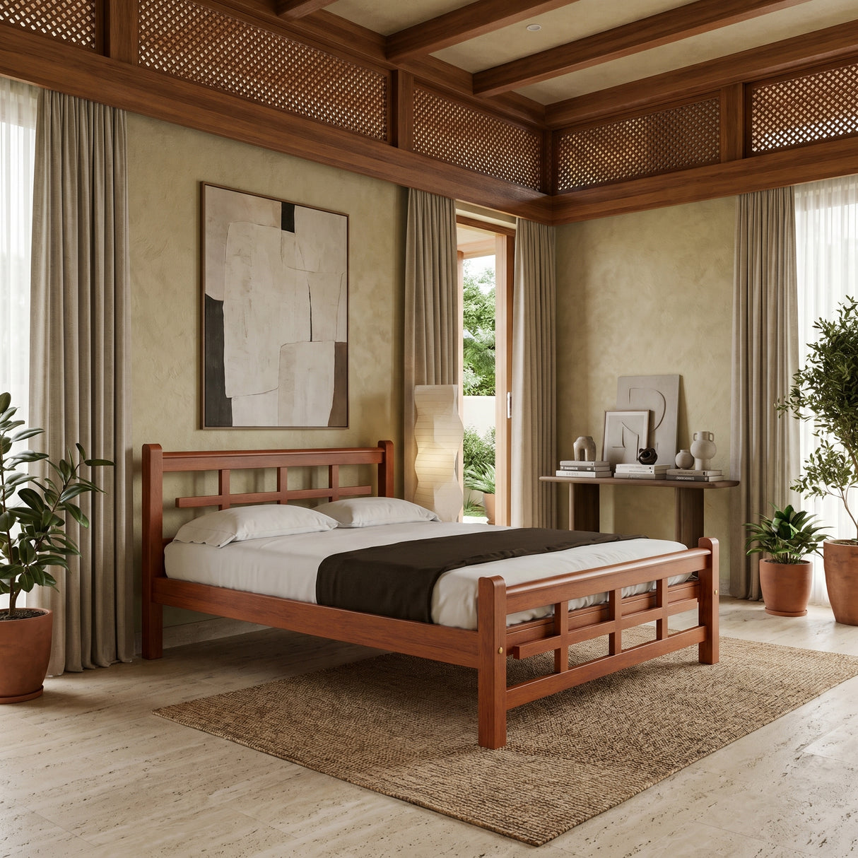 ITALIA TEAK WOOD BED COT