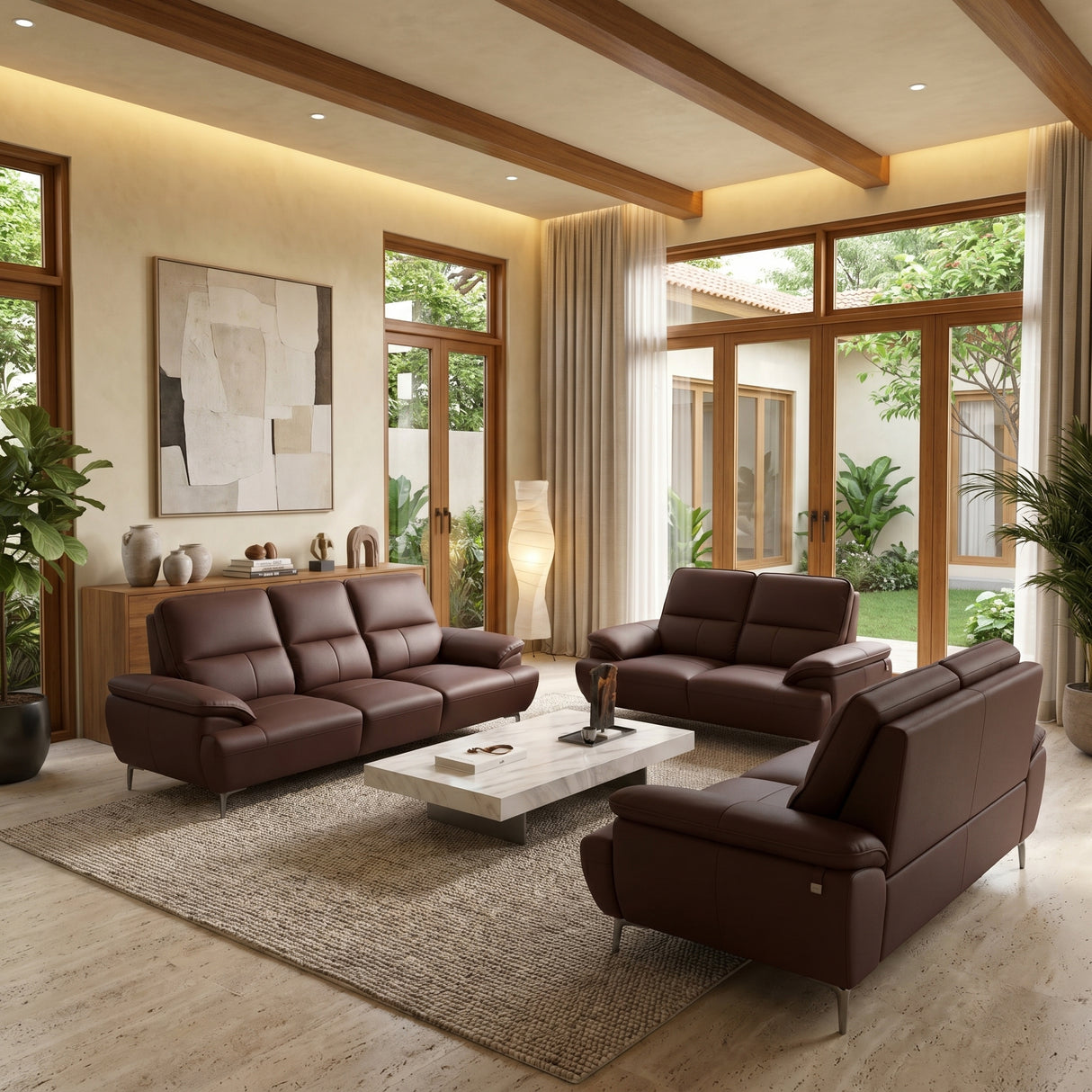 DERMA GENUINE LEATHER SOFA