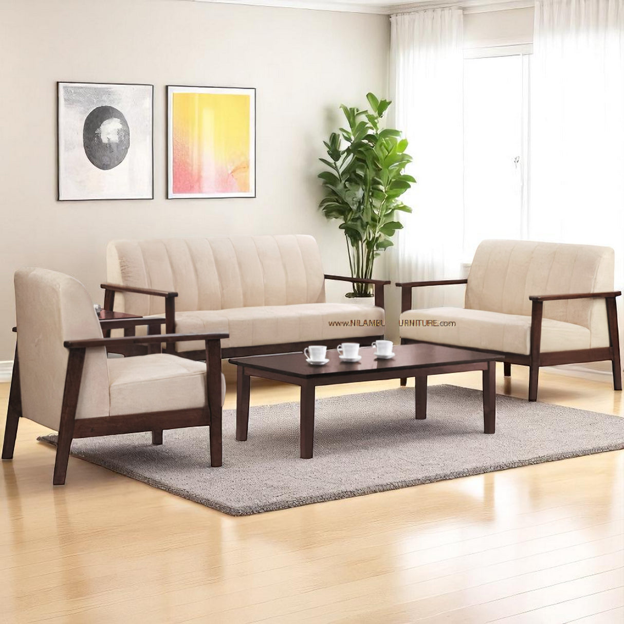 PEBBLE MAHOGONY SOFA