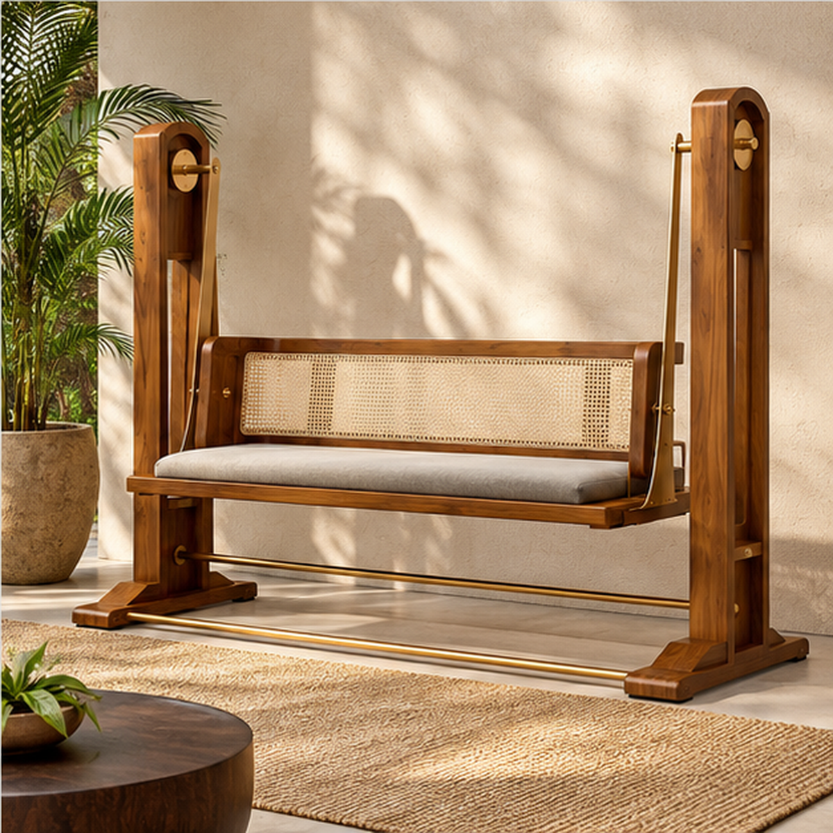 AAROH TEAKWOOD SWING COT JHOOLA
