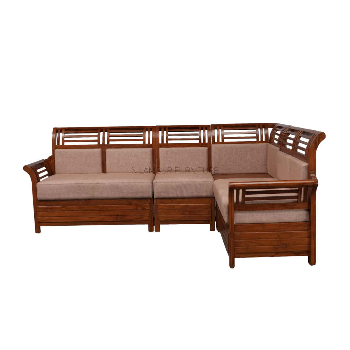 KELWIN TEAK WOOD CORNER SOFA