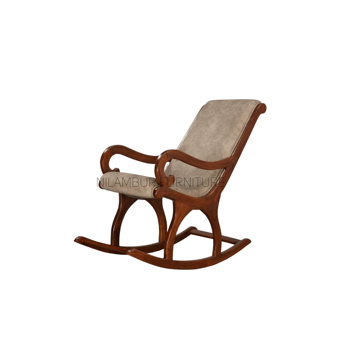 CHAHAL TEAK WOOD ROCKING CHAIR - Nilambur Furniture