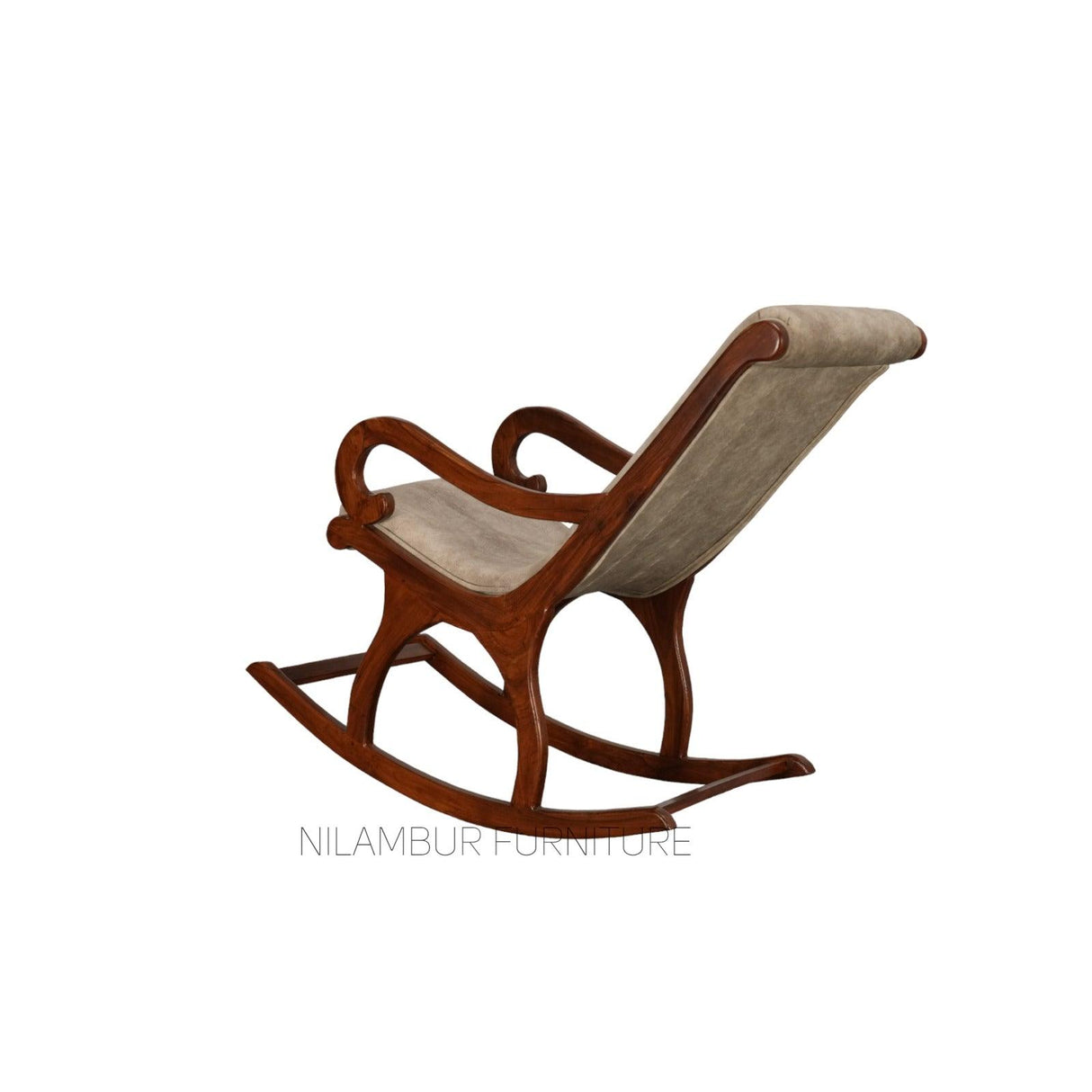 CHAHAL TEAK WOOD ROCKING CHAIR - Nilambur Furniture