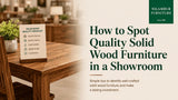How to Spot Quality Solid Wood Furniture in a Showroom