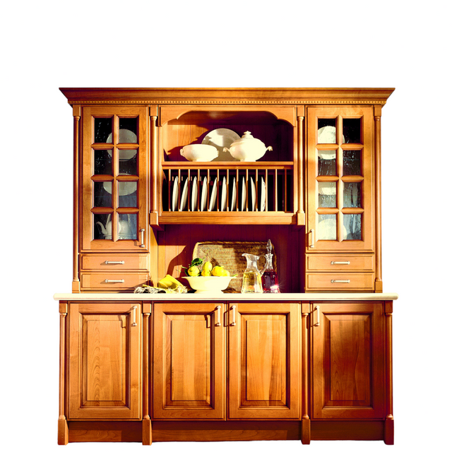 CARAMEL TEAK WOOD CROCKERY UNIT - Nilambur Furniture