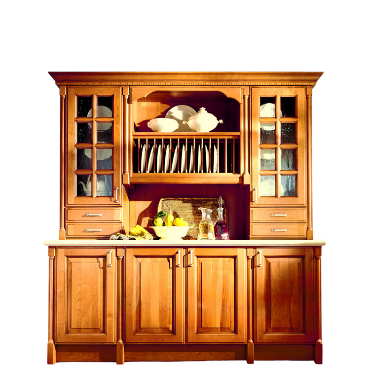 CARAMEL TEAK WOOD CROCKERY UNIT