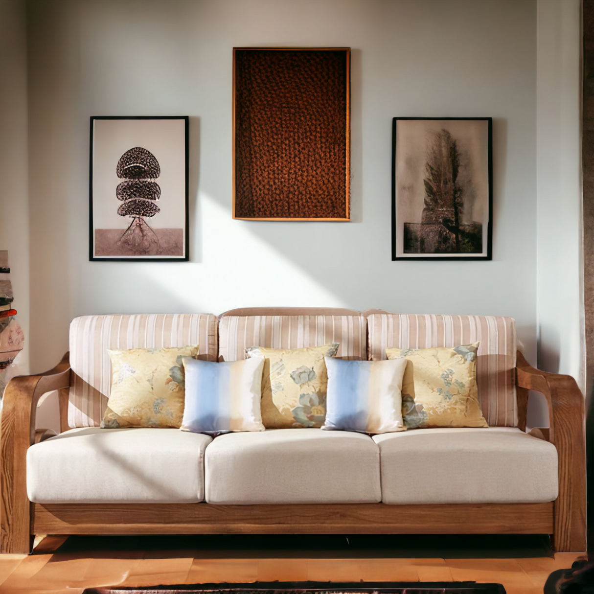 BERLIN TEAK WOOD SOFA - Nilambur Furniture