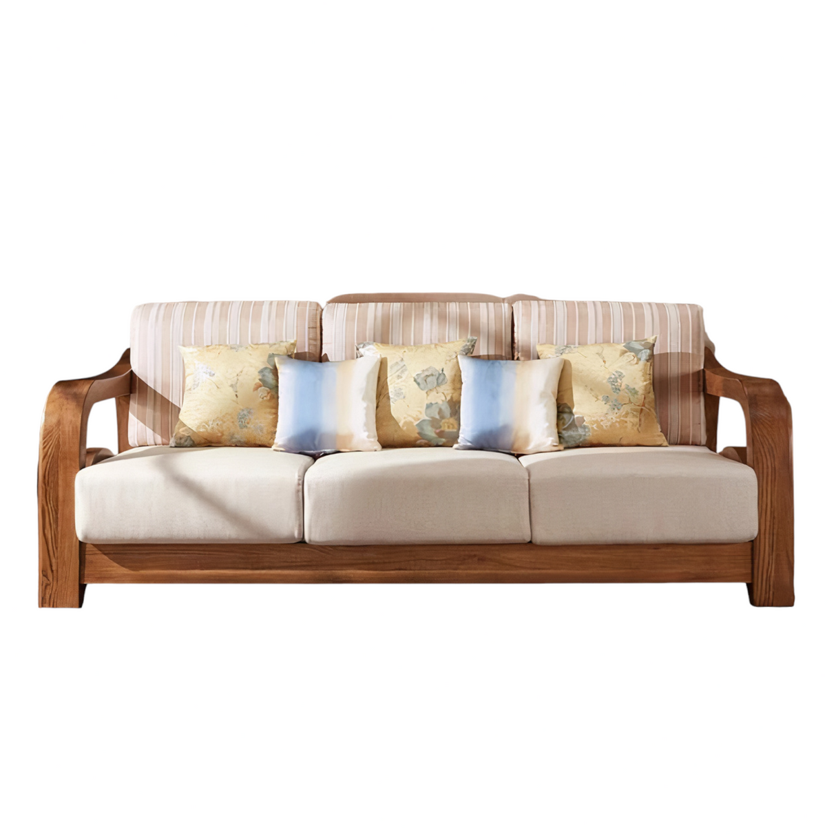 BERLIN TEAK WOOD SOFA - Nilambur Furniture