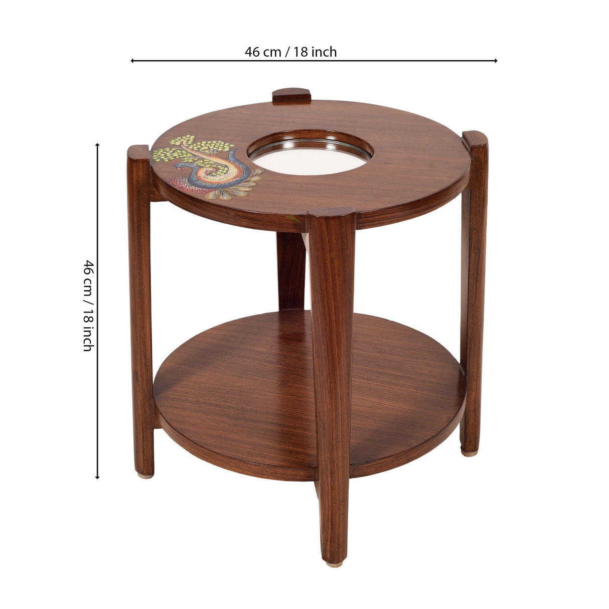 MANTRA ROUND SIDE TABLE TEAK