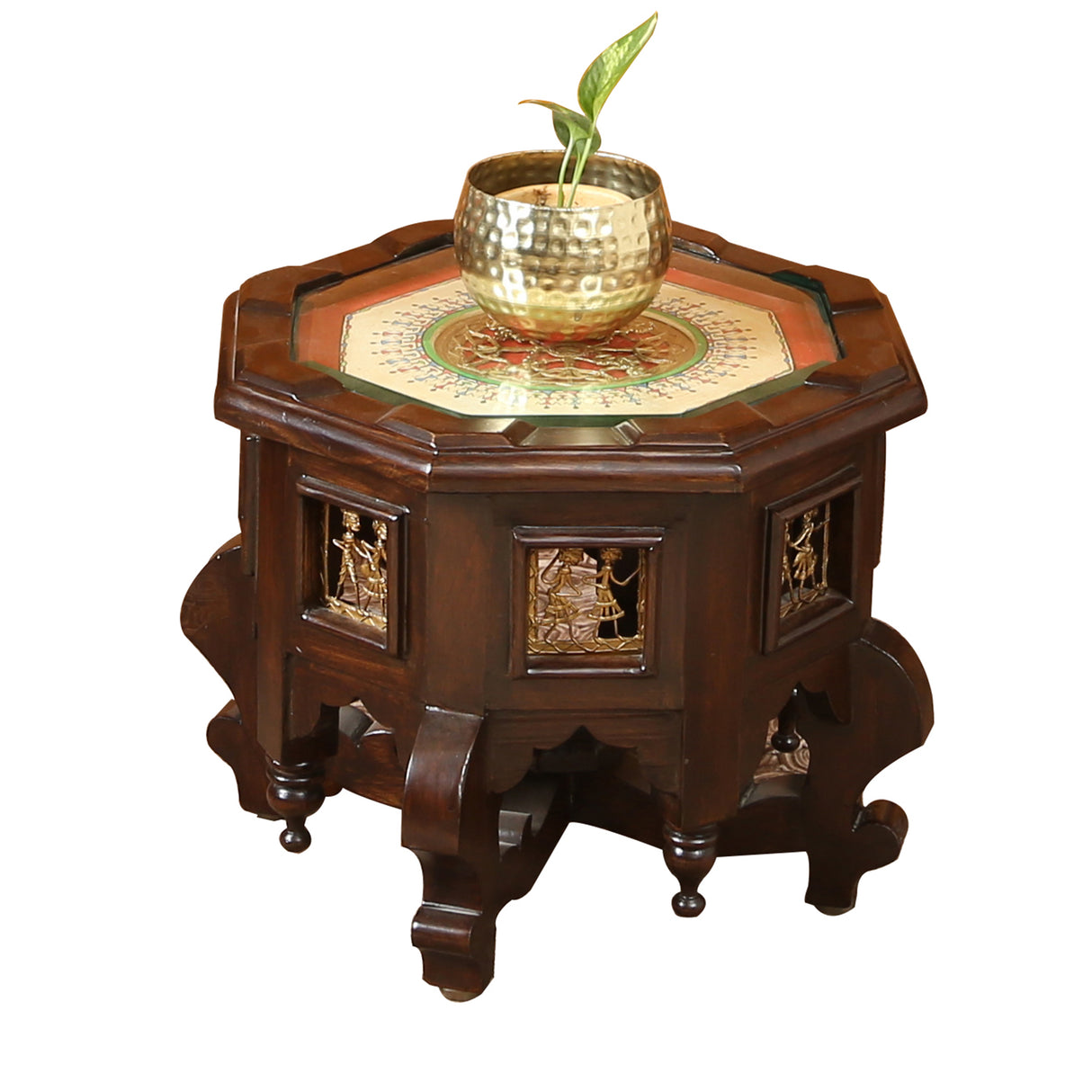 PRINCESS OCTAGONAL ACCENT TABLE TEAK