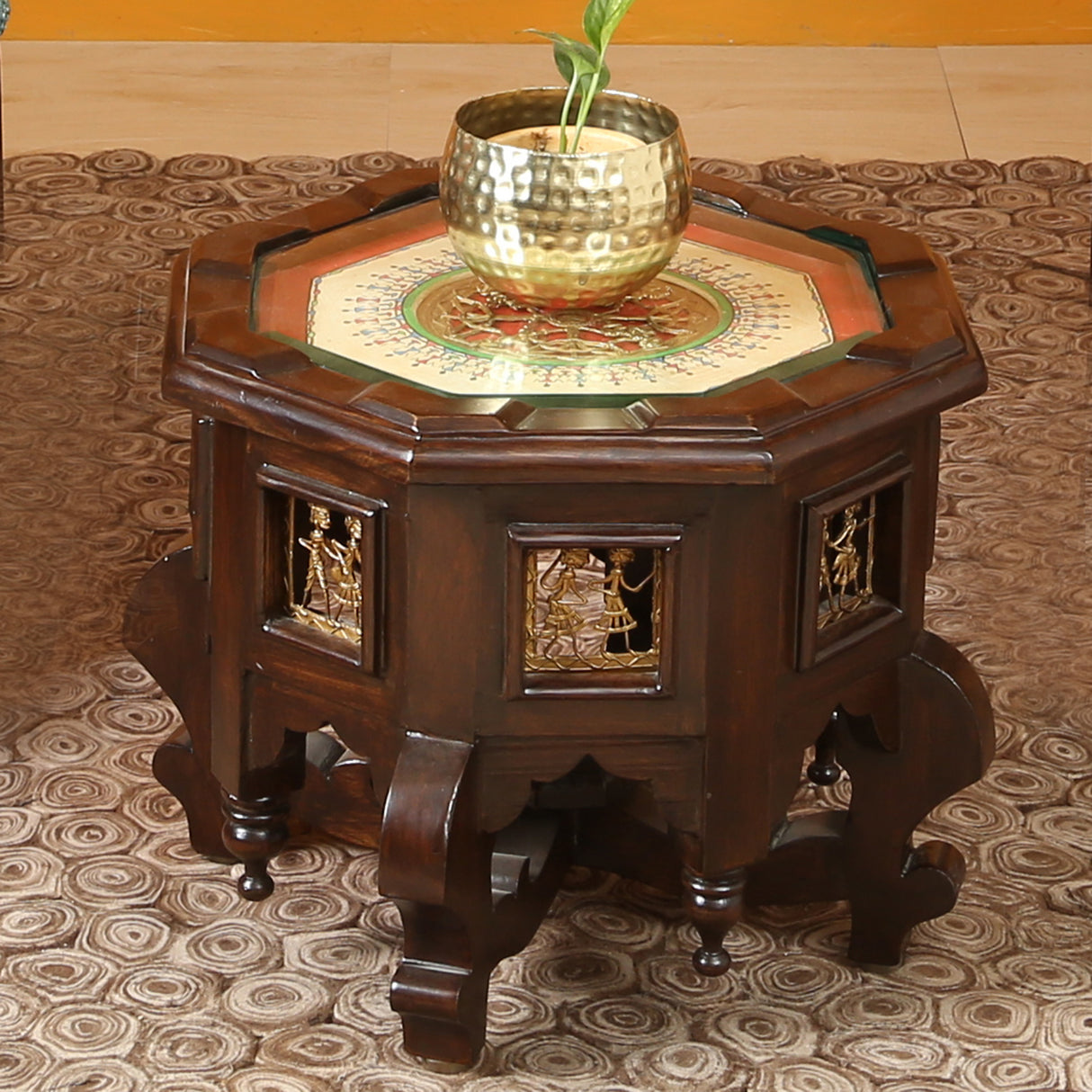 PRINCESS OCTAGONAL ACCENT TABLE TEAK