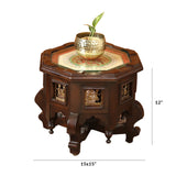 PRINCESS OCTAGONAL ACCENT TABLE TEAK