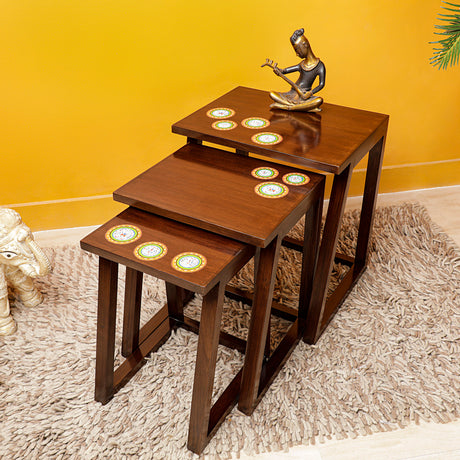 MARIGOLD NEST OF TABLE TEAK