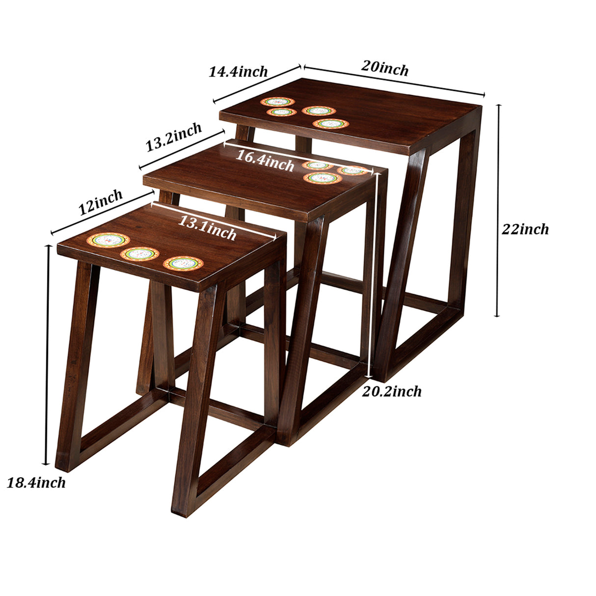 MARIGOLD NEST OF TABLE TEAK