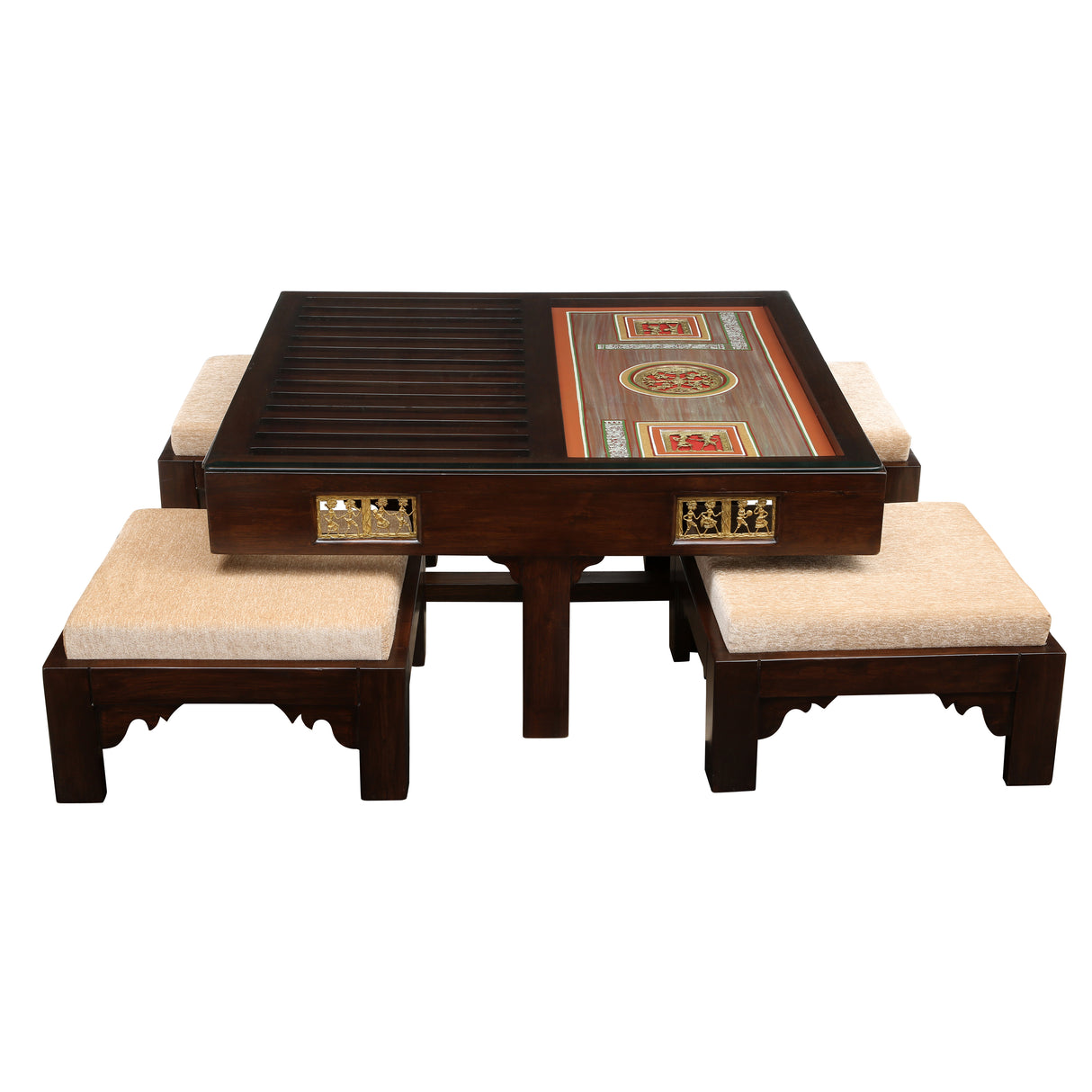 SABEER 4 SEATER COFFEE TABLE SET