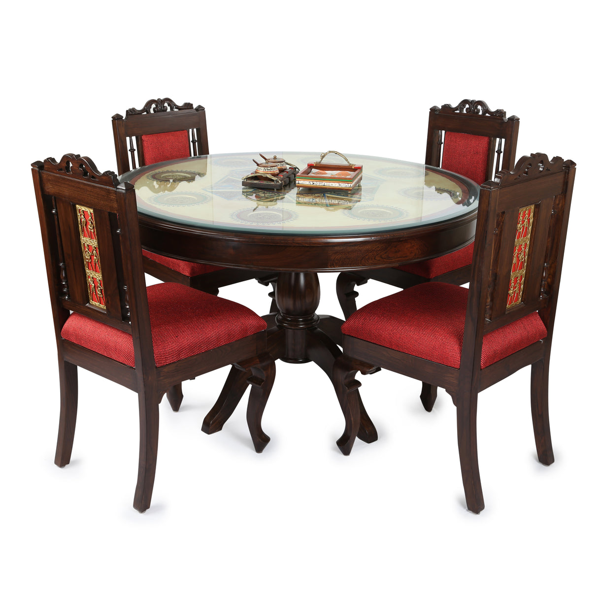 ARTEMIS 4 SEATER ROUND DINING TABLE SET