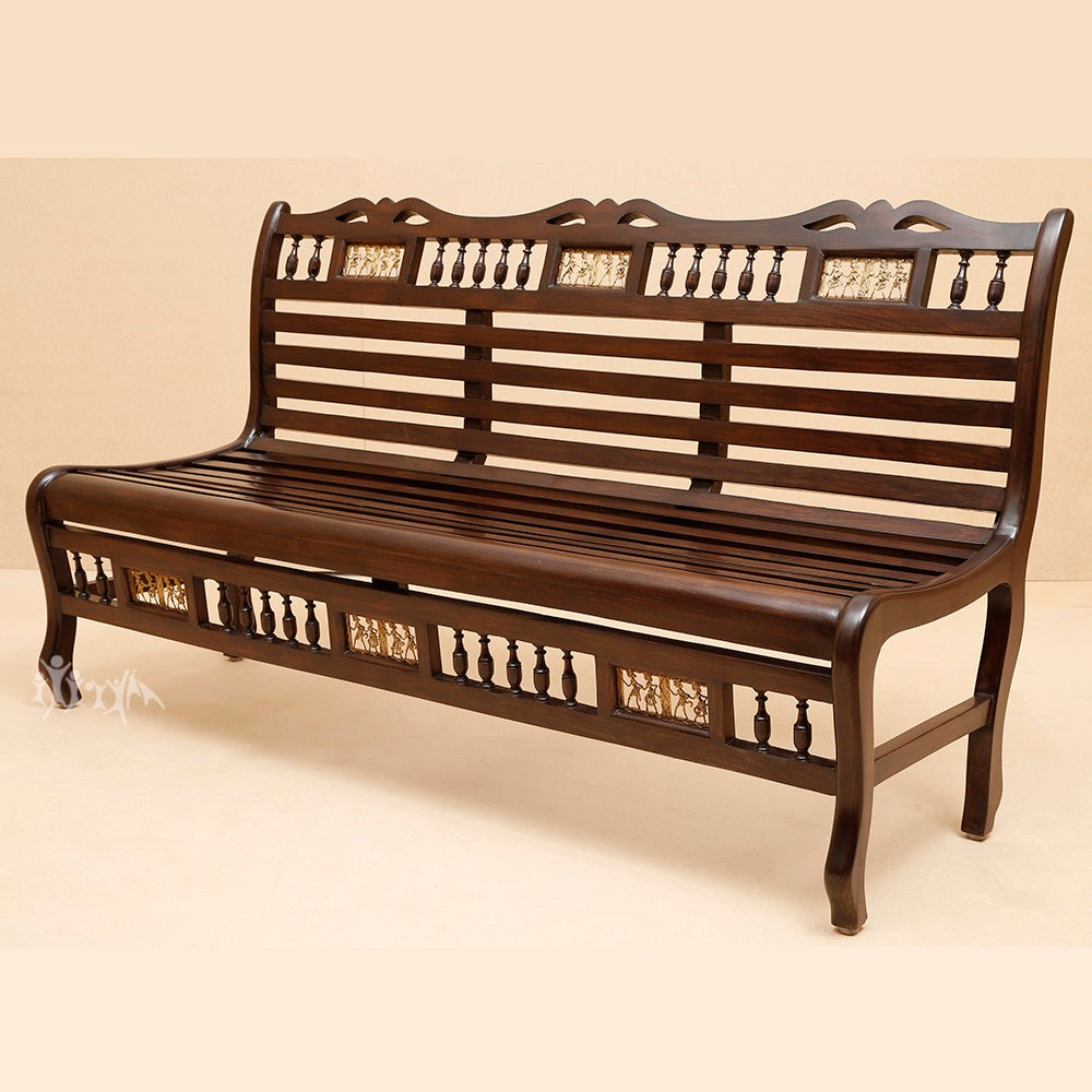 COSTA BENCH 3- SEATER STRIPED SOFA