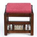 POUFFE-SQ-TEAK-HNDCRFTD OTTOMAN