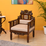 MALLIKA SINGLE SEATER TEAK WOOD SOFA