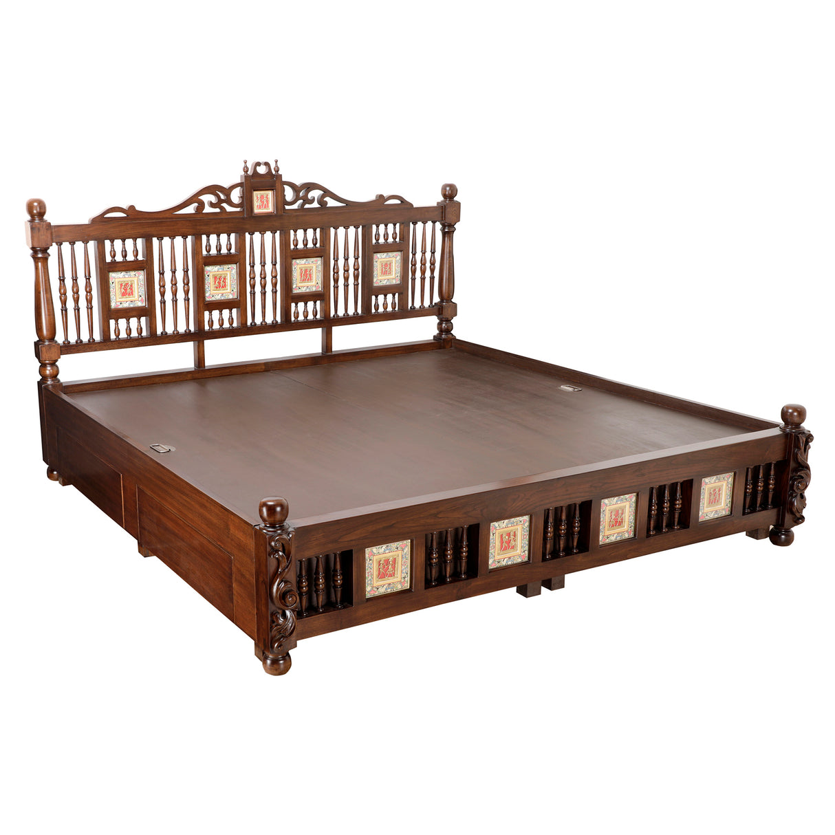 PADMAVATI KING SIZE BED COT WITH STORAGE BOX