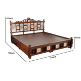 PADMAVATI KING SIZE BED COT WITH STORAGE BOX