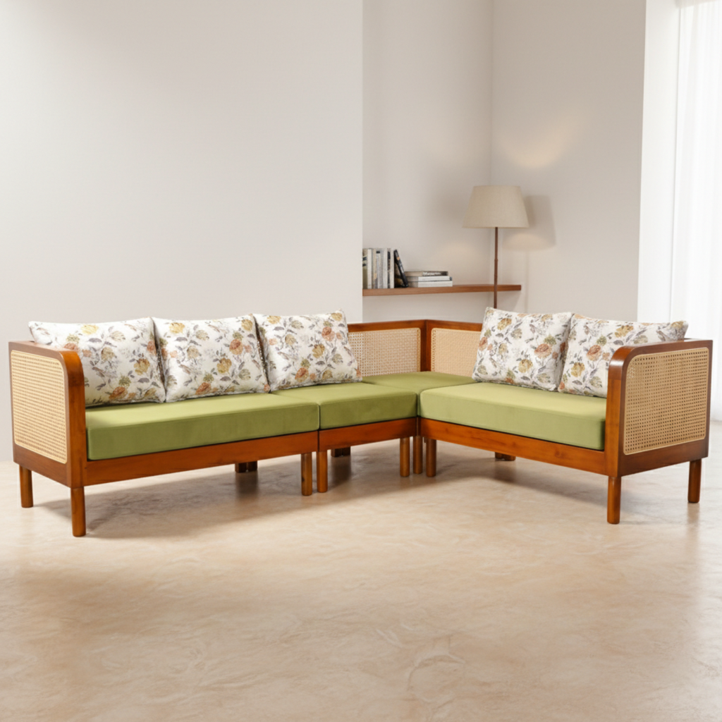 ALFONSO TEAK CORNER SOFA