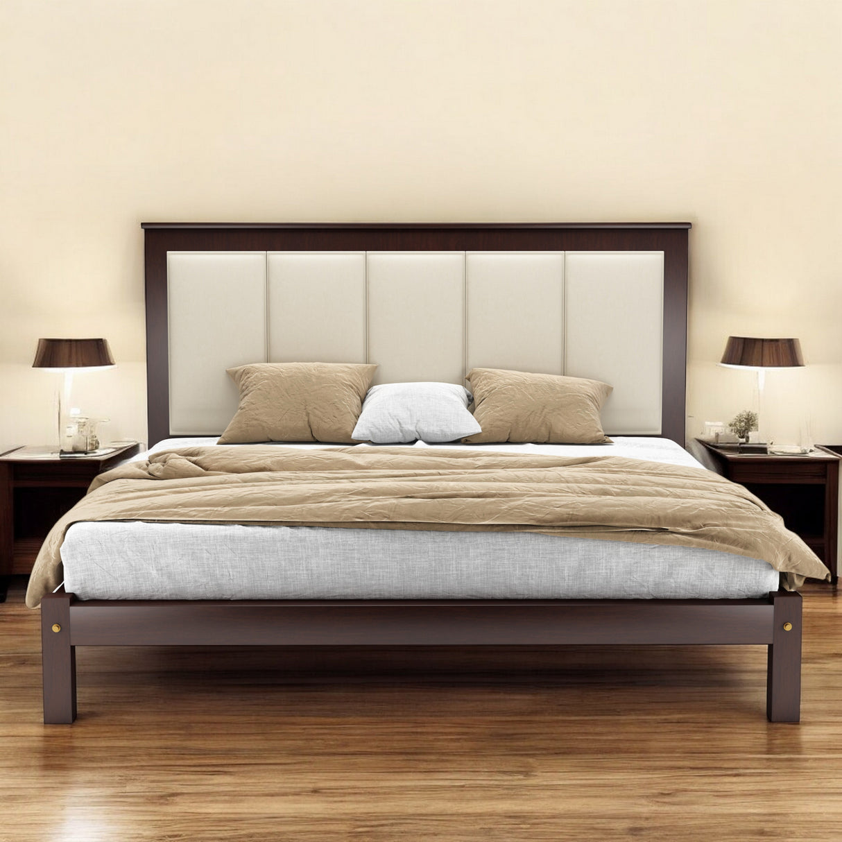 NEPTUNE MAHOGONY WOOD BED COT