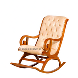 CHARGER TEAK WOOD ROCKING CHAIR - Nilambur Furniture