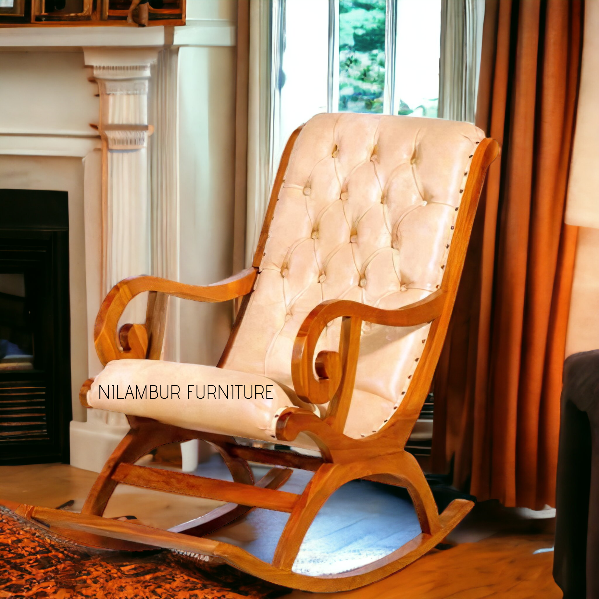 Wooden aram discount chair price