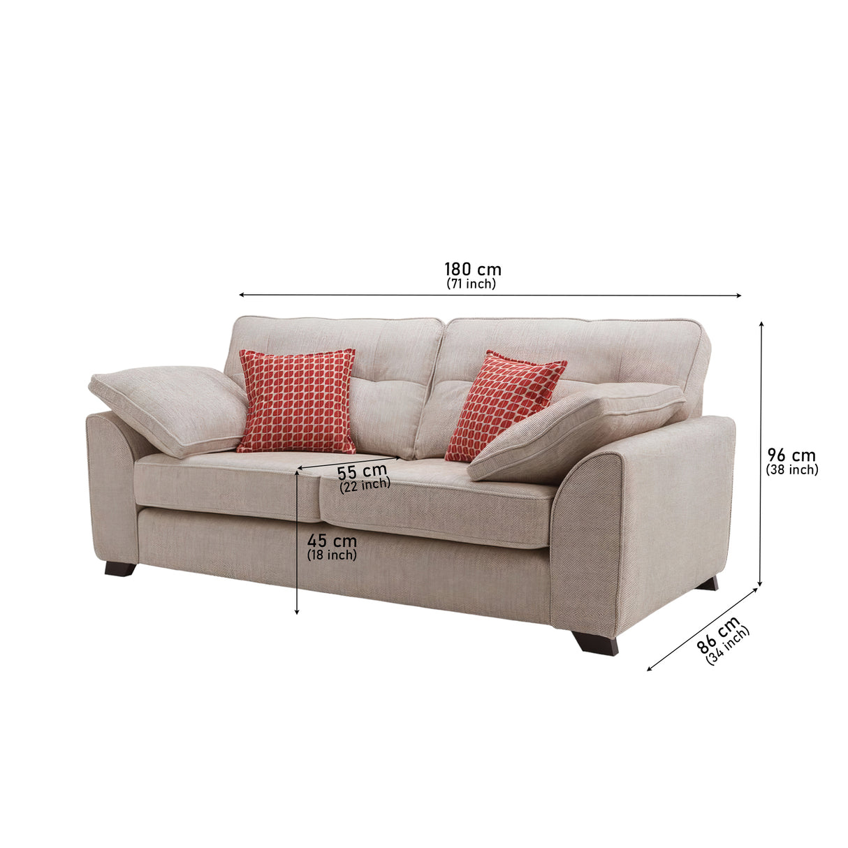 CRYSTAL FABRIC SOFA