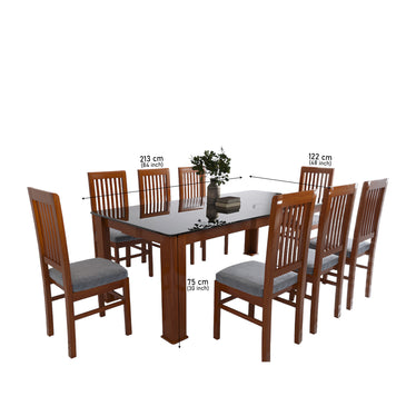 CASPIAN SEATER TEAK WOOD DINING SET – Nilambur Furniture
