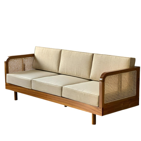 EPIC TEAK WOOD RATTAN SOFA