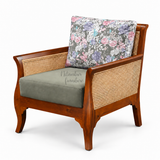 STELLA TEAK WOOD RATTAN SOFA