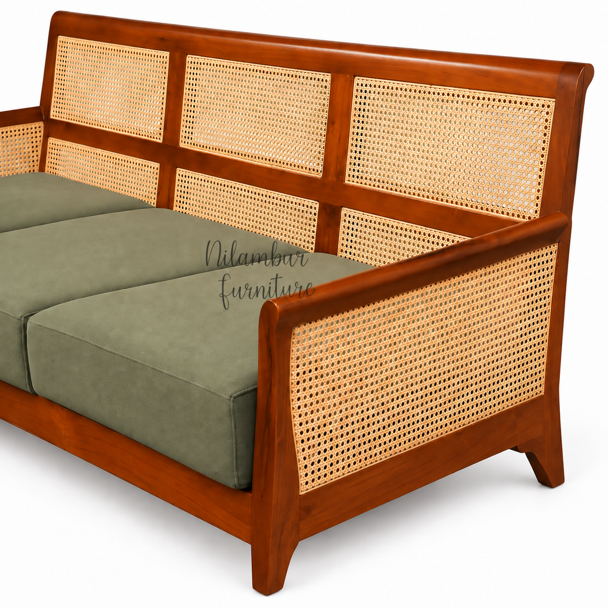 STELLA TEAK WOOD RATTAN SOFA