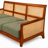 STELLA TEAK WOOD RATTAN SOFA