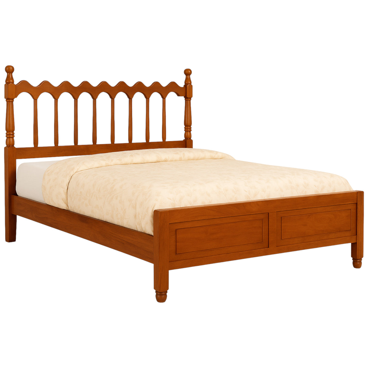 WIRE TEAK WOOD BED COT