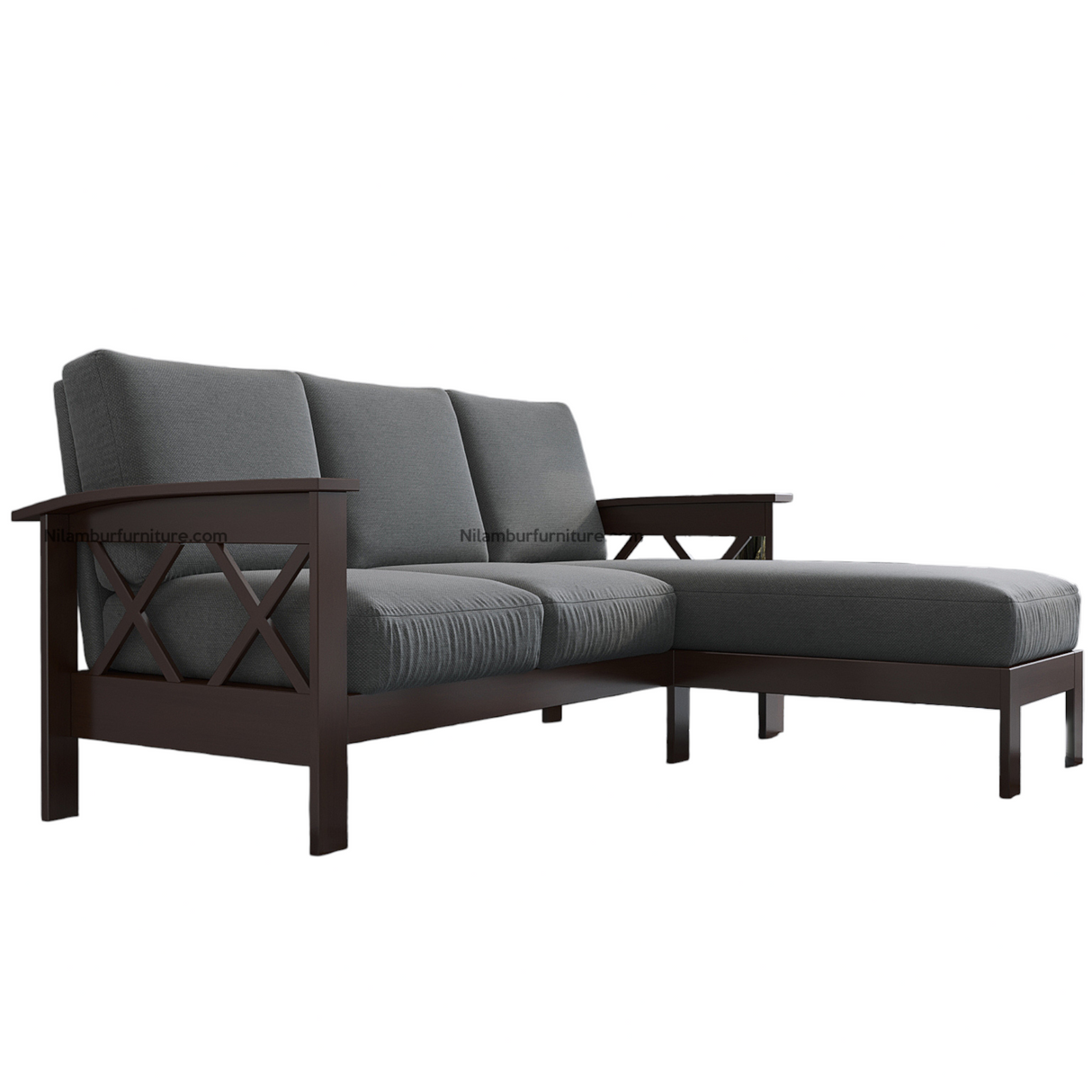 JENEL MAHOGONY LOUNGE SOFA - Nilambur Furniture