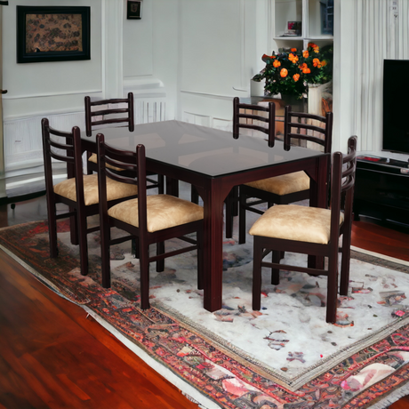 EMMA MAHOGONY DINING SET - Nilambur Furniture