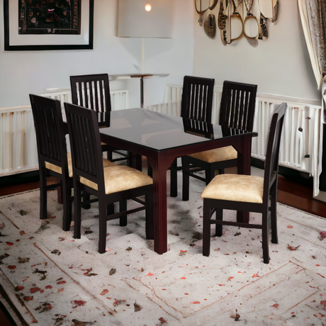 BELLA MAHOGONY DINING SET - Nilambur Furniture