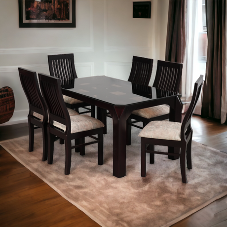 FIONA MAHOGONY DINING SET - Nilambur Furniture