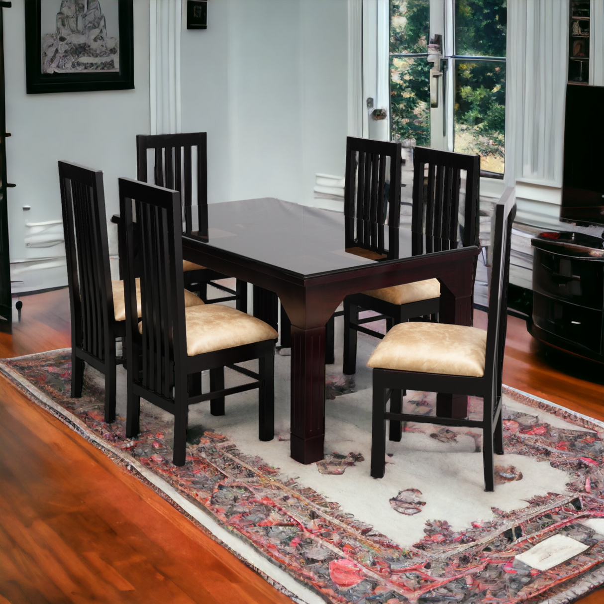 IRIS MAHOGONY DINING SET - Nilambur Furniture