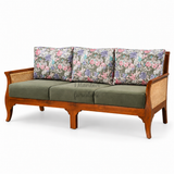 STELLA TEAK WOOD RATTAN SOFA