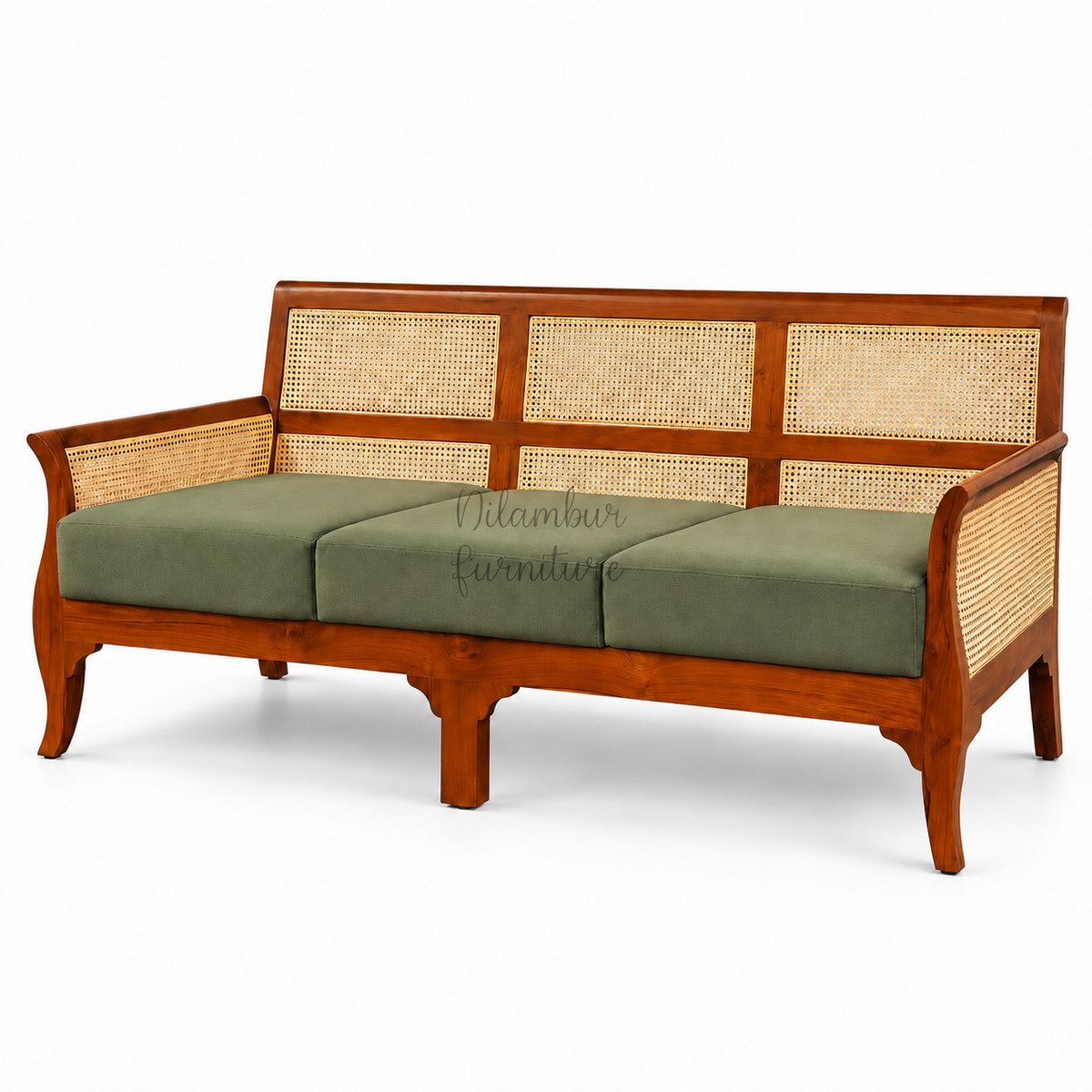 STELLA TEAK WOOD RATTAN SOFA