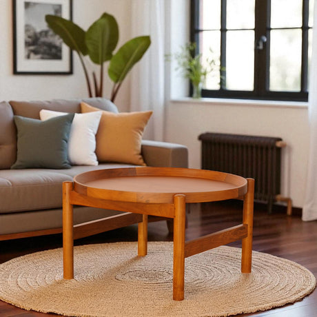 CRYSTA TEAK COFFEE TABLE
