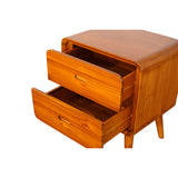 HEXA TEAK WOOD SIDE TABLE
