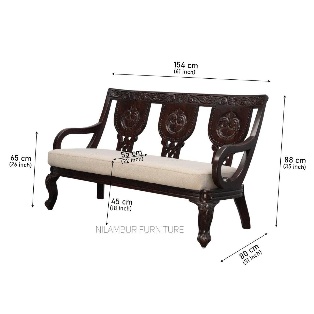 RUDRA ROSEWOOD SOFA