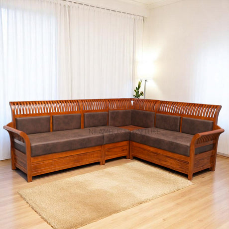 WINGS TEAK WOOD CORNER SOFA
