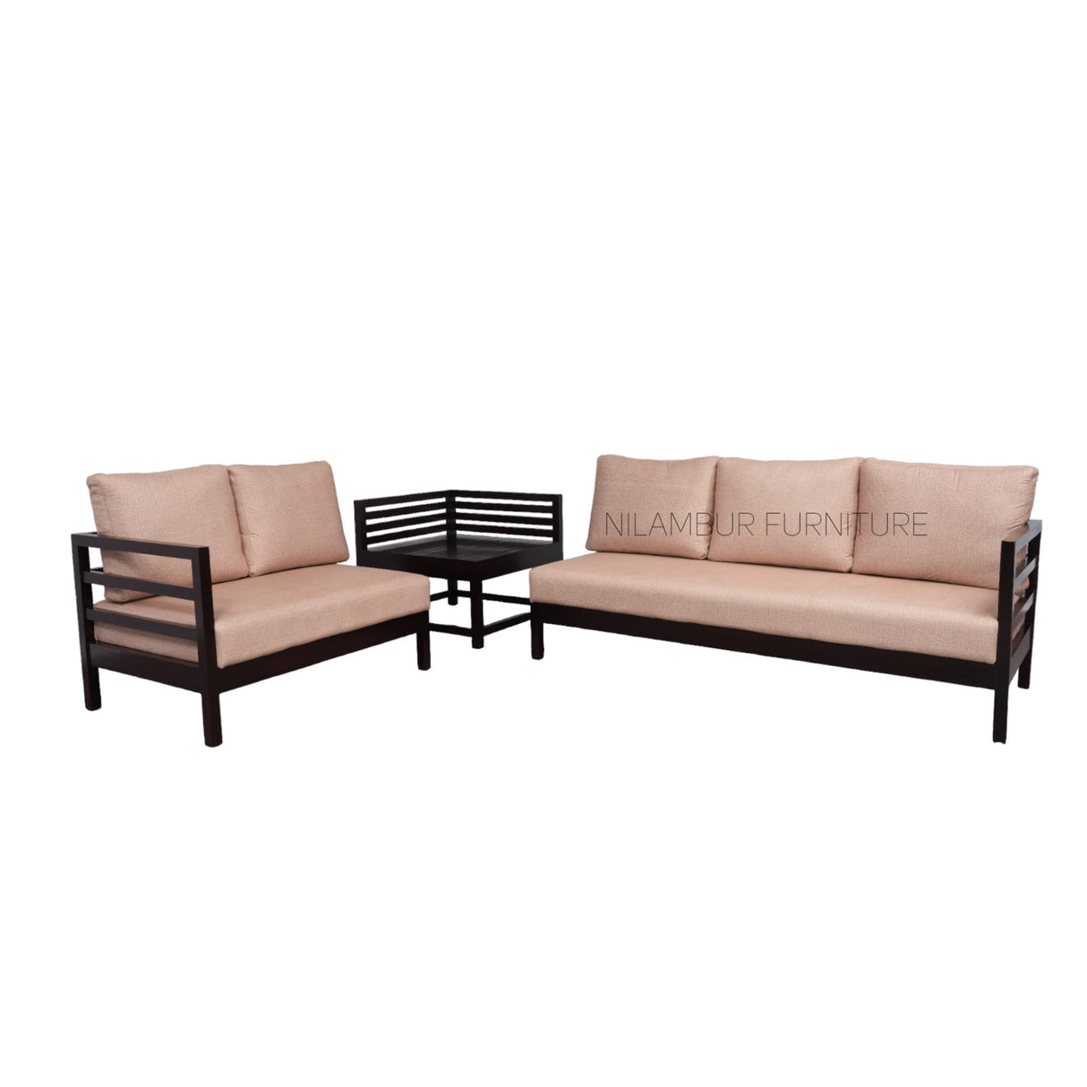 ALMOND MAHOGONY CORNER SOFA - Nilambur Furniture