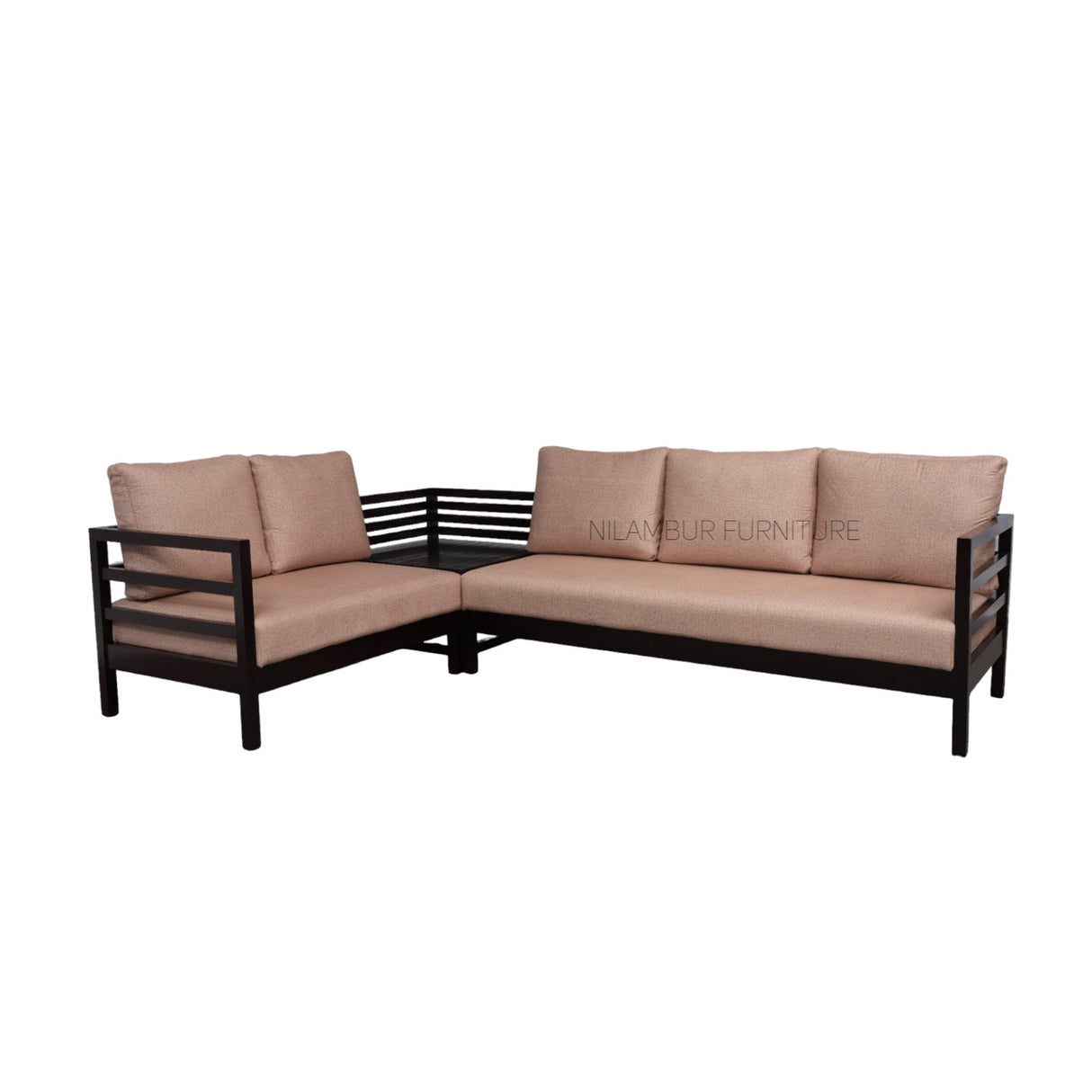 ALMOND MAHOGONY CORNER SOFA - Nilambur Furniture