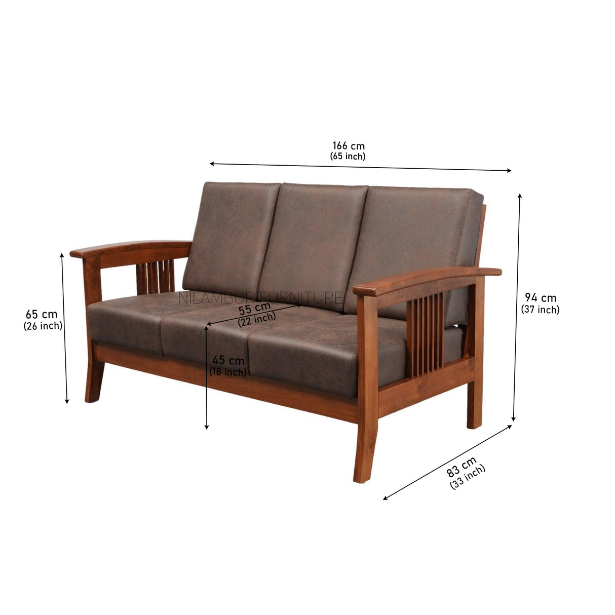 WAVE TEAK WOOD SOFA